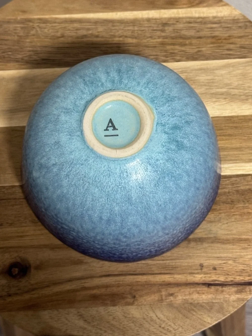 Anthropologie Dalila Ombre Bowl Azure Blue Stoneware